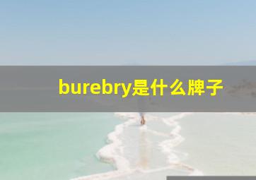 burebry是什么牌子