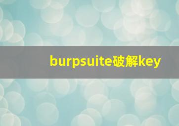 burpsuite破解key