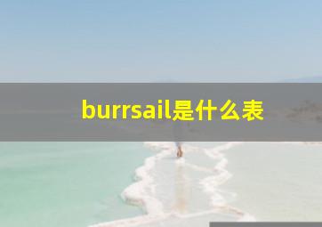 burrsail是什么表