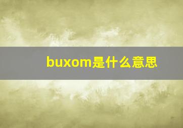 buxom是什么意思