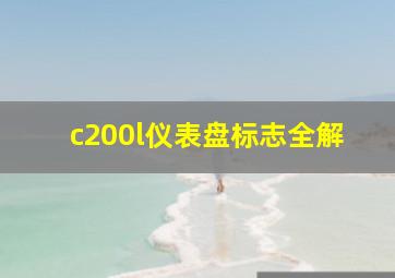 c200l仪表盘标志全解