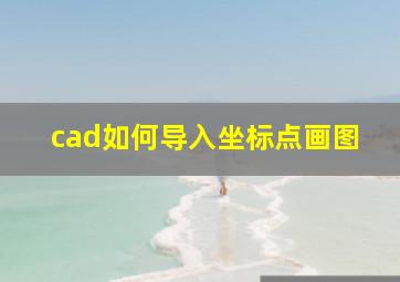 cad如何导入坐标点画图