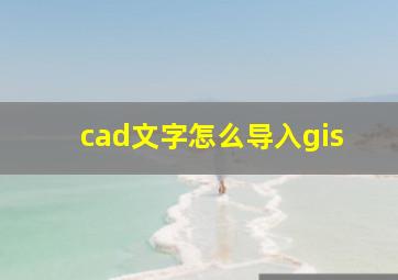 cad文字怎么导入gis