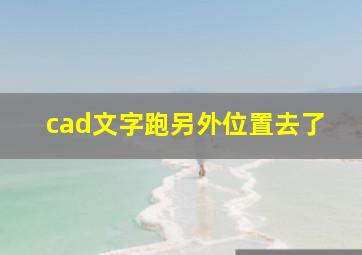 cad文字跑另外位置去了