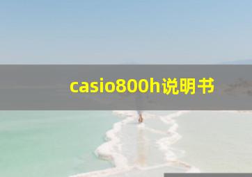 casio800h说明书