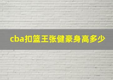 cba扣篮王张健豪身高多少