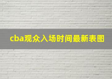 cba观众入场时间最新表图