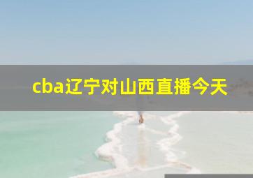 cba辽宁对山西直播今天