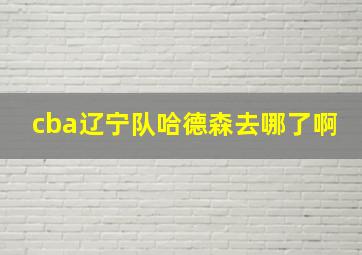 cba辽宁队哈德森去哪了啊