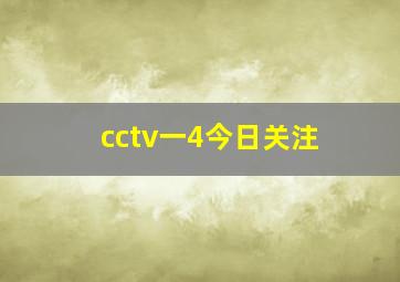 cctv一4今日关注