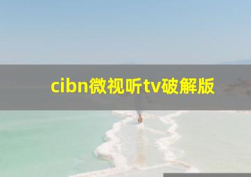 cibn微视听tv破解版