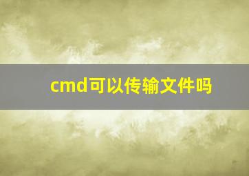 cmd可以传输文件吗