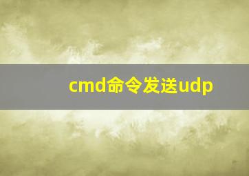 cmd命令发送udp