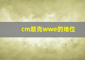 cm朋克wwe的地位