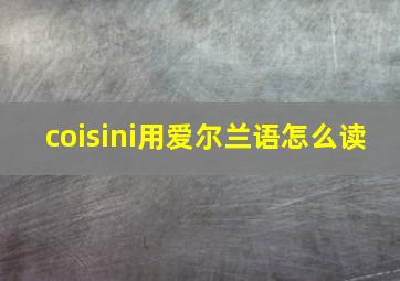 coisini用爱尔兰语怎么读