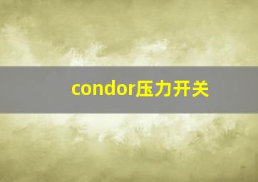 condor压力开关