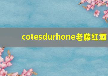 cotesdurhone老藤红酒