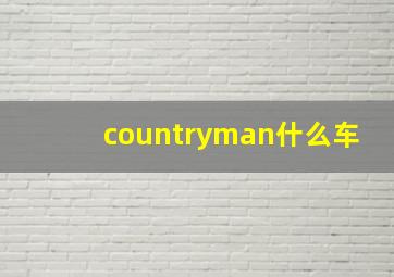 countryman什么车