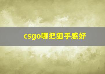 csgo哪把狙手感好