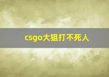 csgo大狙打不死人