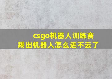 csgo机器人训练赛踢出机器人怎么进不去了