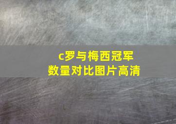 c罗与梅西冠军数量对比图片高清