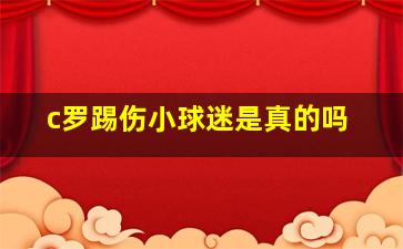 c罗踢伤小球迷是真的吗