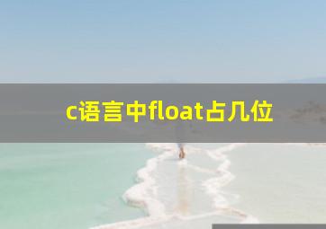 c语言中float占几位