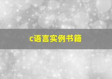 c语言实例书籍