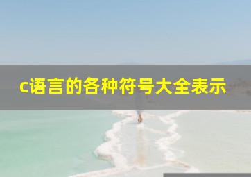 c语言的各种符号大全表示