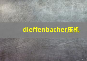 dieffenbacher压机