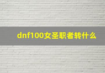 dnf100女圣职者转什么