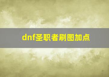 dnf圣职者刷图加点