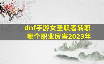 dnf手游女圣职者转职哪个职业厉害2023年