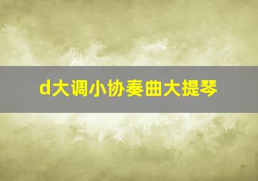 d大调小协奏曲大提琴