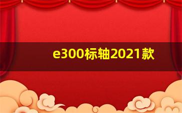 e300标轴2021款