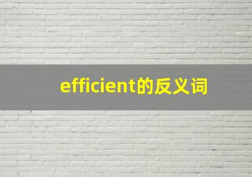 efficient的反义词