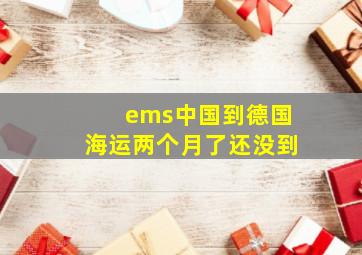 ems中国到德国海运两个月了还没到