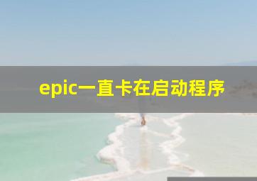 epic一直卡在启动程序