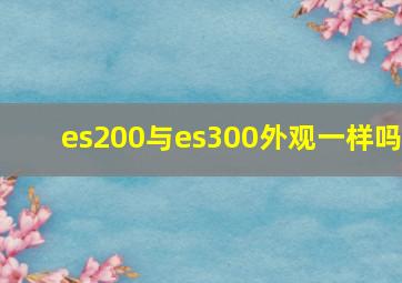 es200与es300外观一样吗