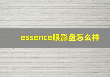 essence眼影盘怎么样