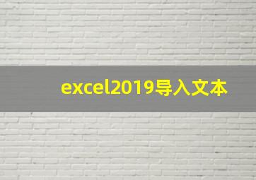 excel2019导入文本