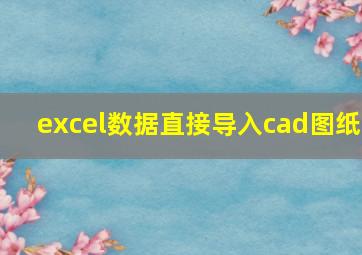 excel数据直接导入cad图纸