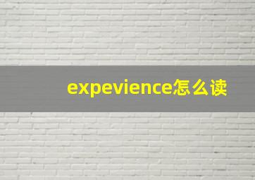 expevience怎么读