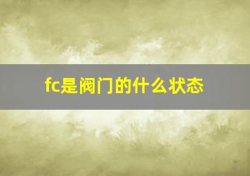 fc是阀门的什么状态