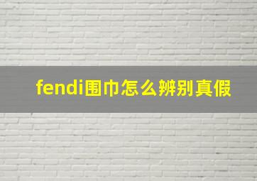 fendi围巾怎么辨别真假