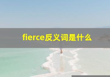 fierce反义词是什么