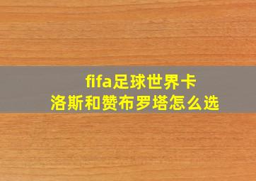 fifa足球世界卡洛斯和赞布罗塔怎么选