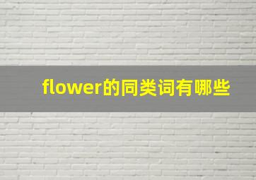 flower的同类词有哪些