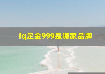 fq足金999是哪家品牌